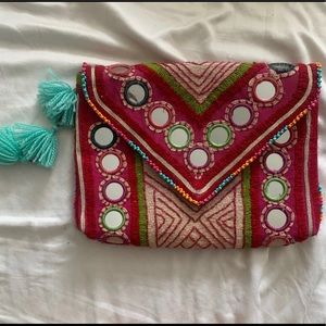 Anthropologie Jasper & Jeera embroidered clutch